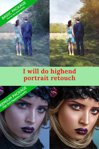 I will do highend portrait retouch