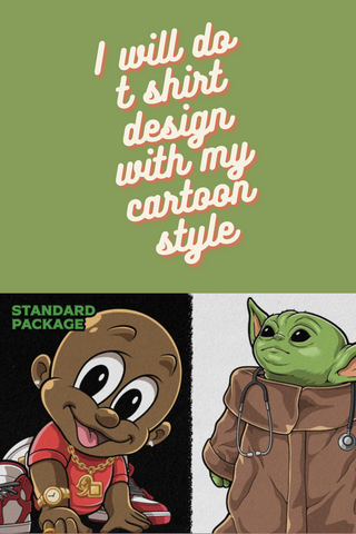 I will do t shirt design with my cartoon style