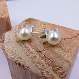 Cute Cat Earring Fashion Wedding Pearl Jewelry